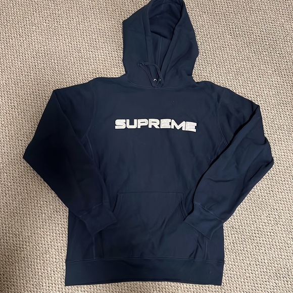 Navy SUPREME Hoodie - Brand New